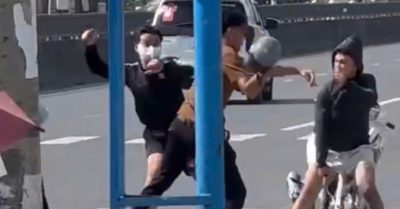 Nhóm thanh niên cầm dao truy sát người đi đường trên Quốc lộ 1