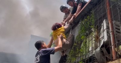 Ba người mắc kẹt trong đám cháy nhà ở Hà Nội thoát nạn an toàn