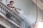 Khởi tố bị can dùng máy bơm áp lực phun nước cản trở thi hành án
