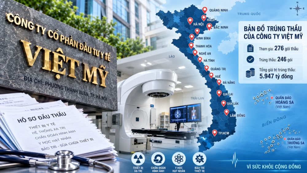 Công ty Việt Mỹ tham gia 276 gói thầu, trúng 246 gói với tổng giá trị khoảng 5.947 tỷ đồng, trải rộng tại nhiều bệnh viện trên cả nước