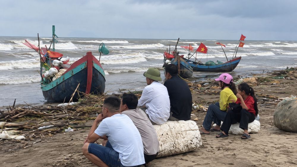 Khu vực biển Lĩnh Nam, Thanh Hóa, nơi ngư dân Đ.V.T. rơi xuống biển và mất tích khi thả lưới, sau đó được tìm thấy thi thể.