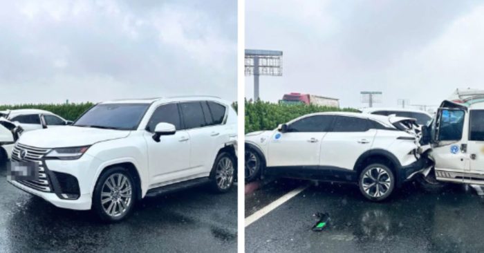 Lexus chặn đầu, dừng giữa cao tốc: Gây tai nạn liên hoàn