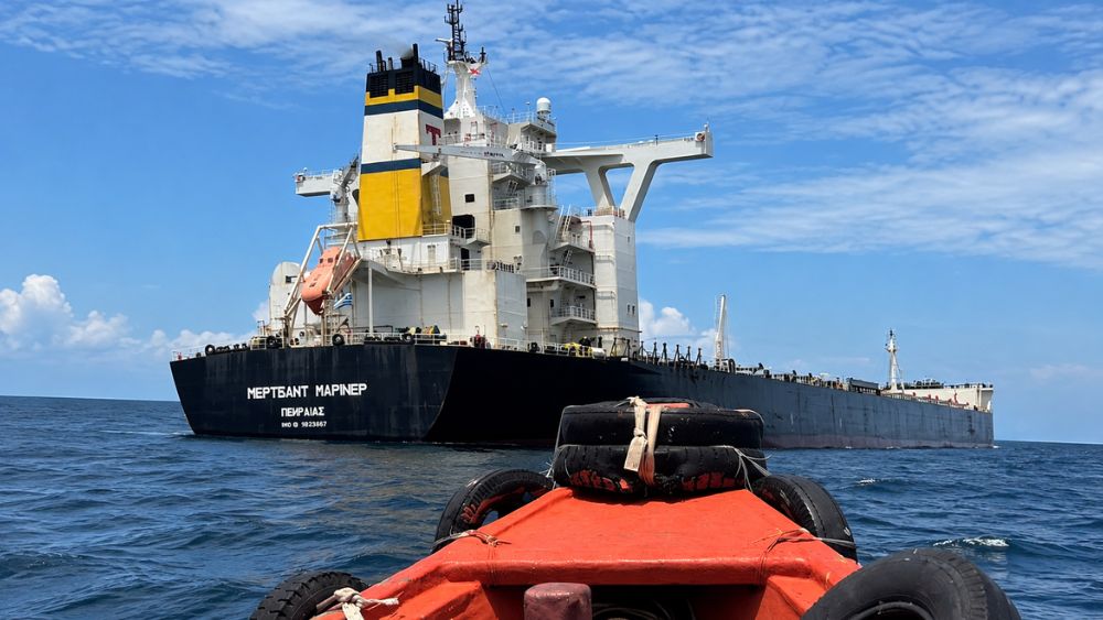 àu Merchant Mariner chở hơn 174.000 tấn quặng sắt gặp sự cố trên vùng biển Quảng Ngãi khi đang trên đường vào cảng Dung Quất.